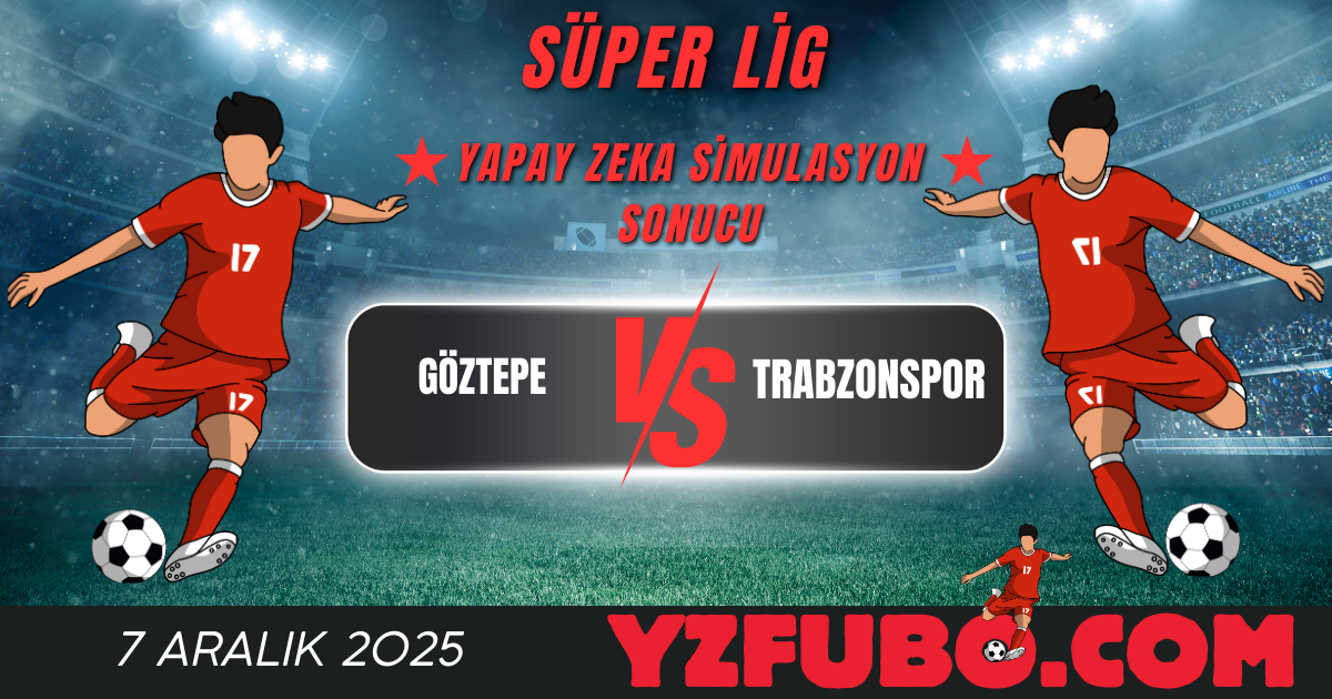 Göztepe - Trabzonspor Süper Lig Yapay Zeka Simulasyon Sonucu 7 Aralık 2025