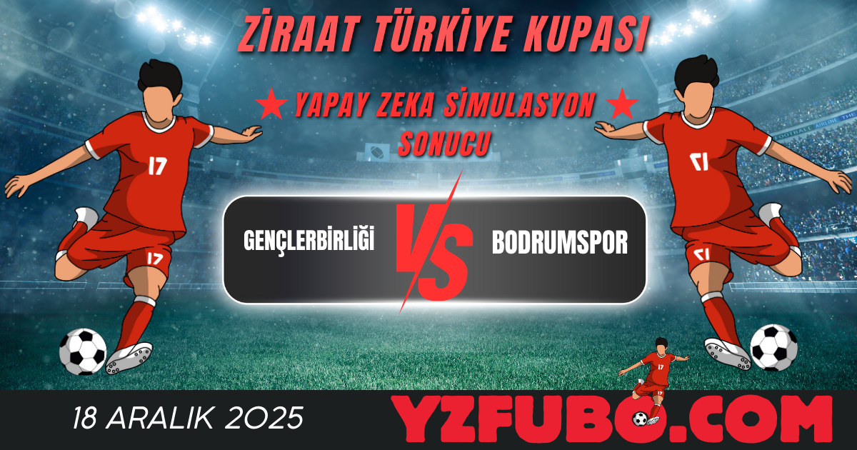 Gençlerbirliği - Bodrumspor Ziraat Türkiye Kupası Yapay Zeka Simulasyon Sonucu 18 Aralık 2025
